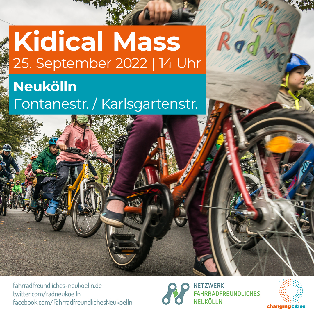 Kiddical Mass am 25.09. 2022 – Neukölln öffnet die Strassen für Kinder