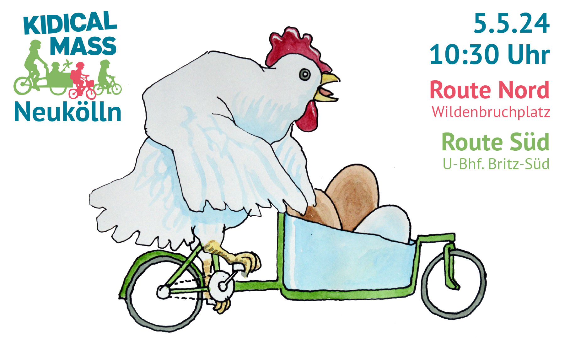 Kidical-Mass: Auf 2 Routen durch Neukölln